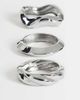 Topshop Topshop Fabio 3 pack bangles in silver - 1