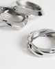 Topshop Topshop Fabio 3 pack bangles in silver - 3
