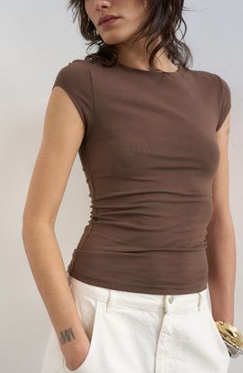 Topshop Topshop Faced Short Sleeve Top