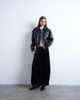 Topshop Topshop faux bubble leather 80s bomber jacket in black - 2