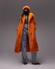 Topshop Topshop faux fur hat in orange - 3