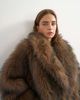 Topshop Topshop faux fur mid length shawl jacket in light brown - 2