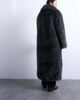 Topshop Topshop faux fur oversized shawl extra long coat in charcoal-Gray - 2