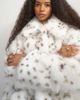 Topshop Topshop faux fur short belted coat in spot-WHITE - 3