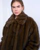 Topshop Topshop faux fur short car coat in natural stripes-Multi - 3