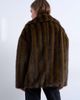 Topshop Topshop faux fur short car coat in natural stripes-Multi - 4
