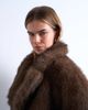 Topshop Topshop faux fur short jacket with buttons in chocolate-Brown - 3