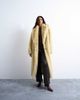 Topshop Topshop faux fur super long oversized shawl coat in buttermilk-Yellow - 1