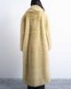 Topshop Topshop faux fur super long oversized shawl coat in buttermilk-Yellow - 4