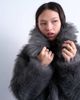 Topshop Topshop faux fur zip up bomber jacket in gray - 3