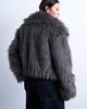 Topshop Topshop faux fur zip up bomber jacket in gray - 4