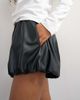 Topshop Topshop faux leather bubble short in black - 3