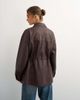 Topshop Topshop faux leather cinched jacket in washed brown - 3