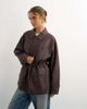 Topshop Topshop faux leather cinched jacket in washed brown - 4
