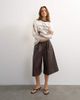 Topshop Topshop faux leather culottes in brown - 1