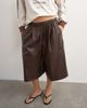 Topshop Topshop faux leather culottes in brown - 2