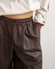 Topshop Topshop faux leather culottes in brown - 3