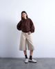 Topshop Topshop faux leather editor longline shorts in cream-White - 2