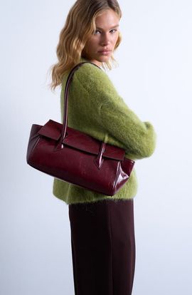 Topshop Topshop Faux Leather Flap Shoulder Bag