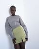 Topshop Topshop faux leather hi-shine mini pelmet skirt in avocado-Green - 1