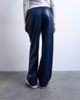 Topshop Topshop faux leather high rise pleated straight leg pants in navy - 4