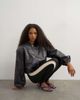Topshop Topshop faux leather oversized zip up bomber jacket in washed black - 1