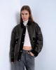 Topshop Topshop faux leather patch pockets jacket with faux suede contrast in brown - 1