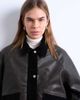 Topshop Topshop faux leather patch pockets jacket with faux suede contrast in brown - 3