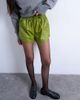 Topshop Topshop faux leather running shorts in green - 2