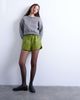 Topshop Topshop faux leather running shorts in green - 3