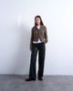 Topshop Topshop faux leather seam detailing straight leg pants in black - 1