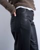 Topshop Topshop faux leather seam detailing straight leg pants in black - 4