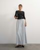 Topshop Topshop faux leather tie waist slouchy slim maxi skirt in light gray - 1