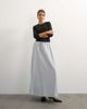 Topshop Topshop faux leather tie waist slouchy slim maxi skirt in light gray - 4