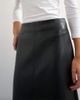 Topshop Topshop faux leather topstitch column maxi skirt in black - 2