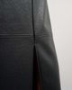 Topshop Topshop faux leather topstitch column maxi skirt in black - 4