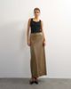 Topshop Topshop faux leather topstitch column maxi skirt in tan-NEUTRAL - 1
