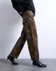 Topshop Topshop faux leather washed brown straight leg pants in brown - 2