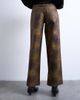 Topshop Topshop faux leather washed brown straight leg pants in brown - 4