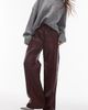Topshop Topshop Faux Leather Wide Leg Drawstring Pants - 1