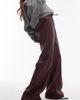 Topshop Topshop Faux Leather Wide Leg Drawstring Pants - 3