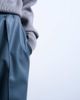 Topshop Topshop faux leather wide leg sweatpants with pinseam detail in blue-Green - 2