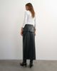Topshop Topshop faux leather wrap tie detail maxi skirt in black - 4