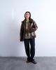 Topshop Topshop faux shearling patchwork faux leather jacket in brown - 2