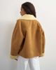 Topshop Topshop faux shearling short jacket in beige-Neutral - 2