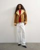 Topshop Topshop faux shearling short jacket in beige-Neutral - 3