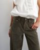 Topshop Topshop faux suede cinch pants in khaki-Green - 3