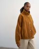 Topshop Topshop faux suede funnel neck bomber jacket in tan-Neutral - 1