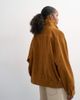Topshop Topshop faux suede funnel neck bomber jacket in tan-Neutral - 4