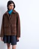 Topshop Topshop faux suede patch pocket boxy jacket in brown - 1